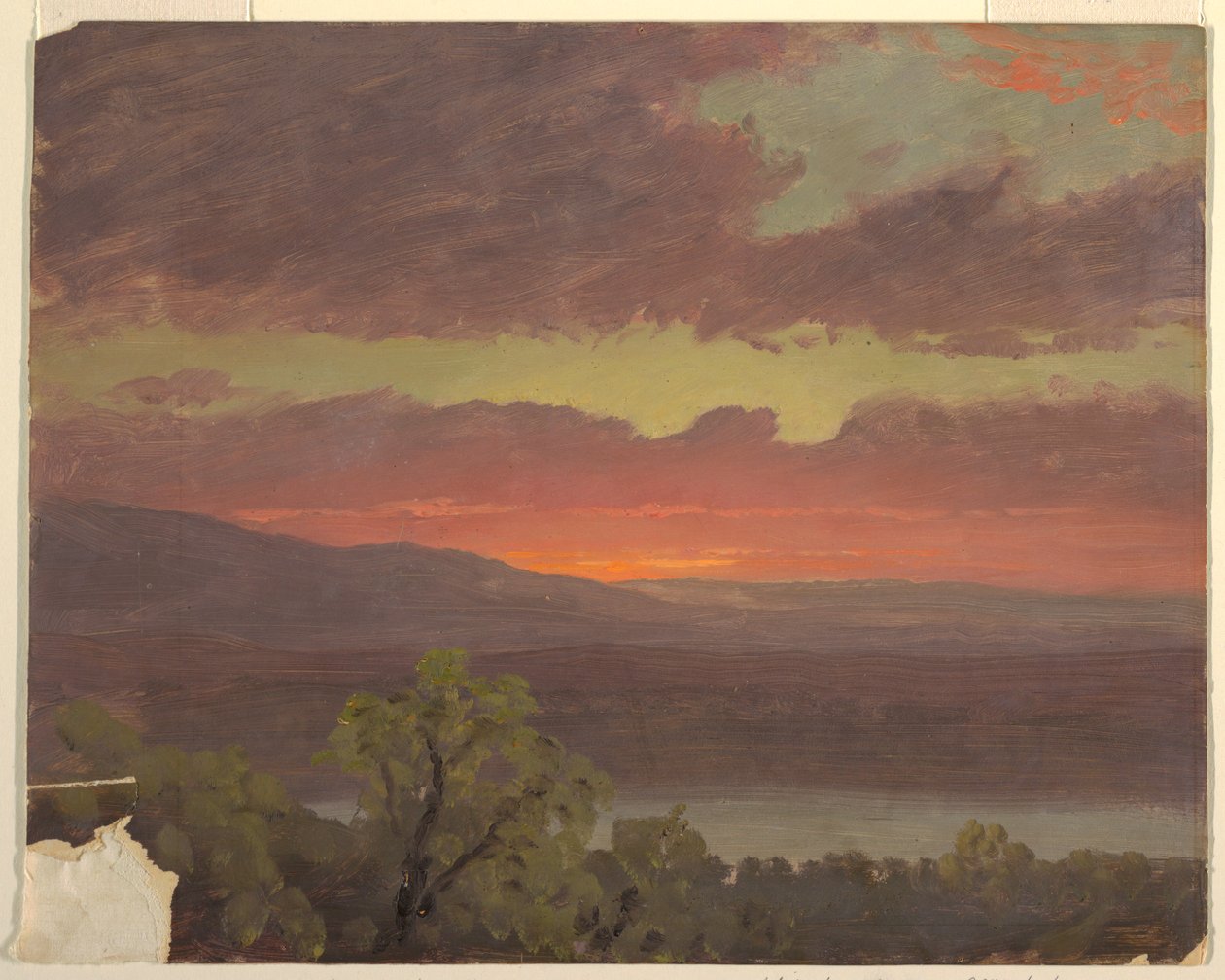 Zonsondergang in Jamaica door Frederic Edwin Church