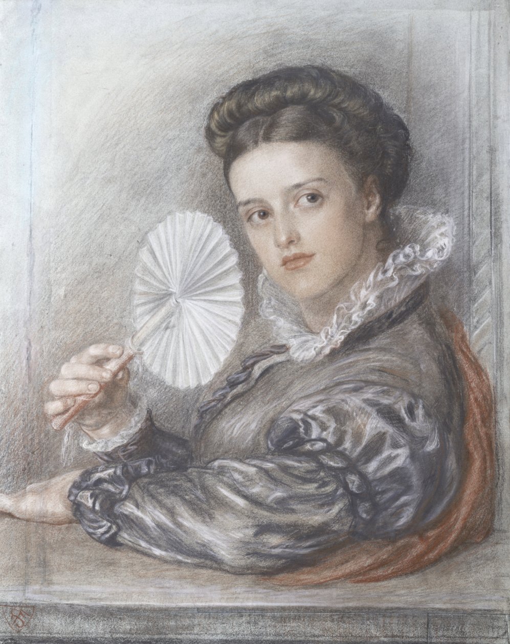 Hoofd van een Dame door Frederic James Shields