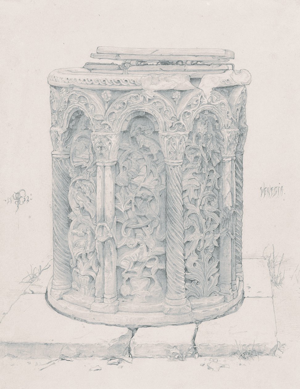 Byzantijnse waterput, 1852 door Frederic Leighton