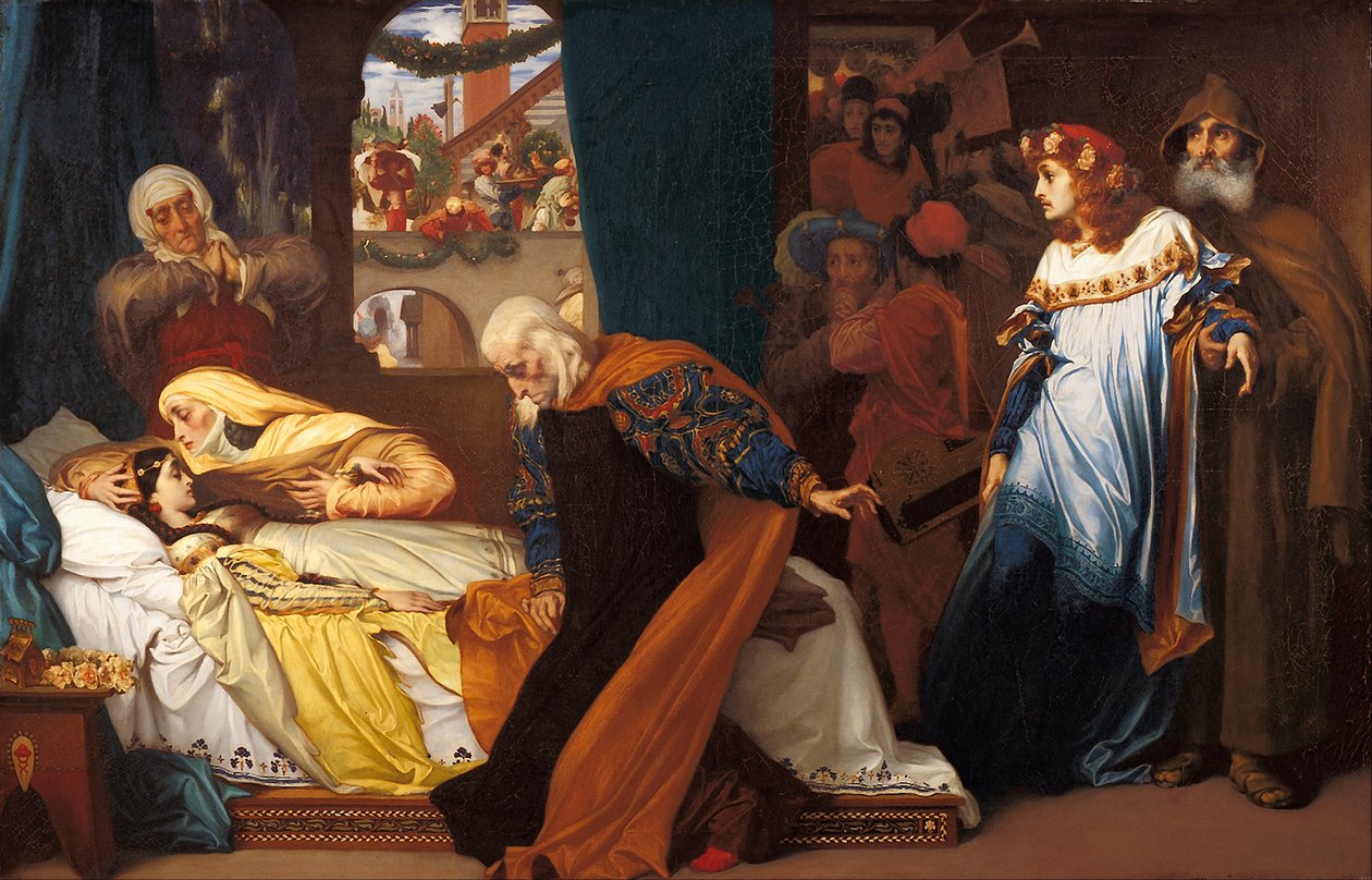 De gefingeerde dood van Julia door Frederic Leighton