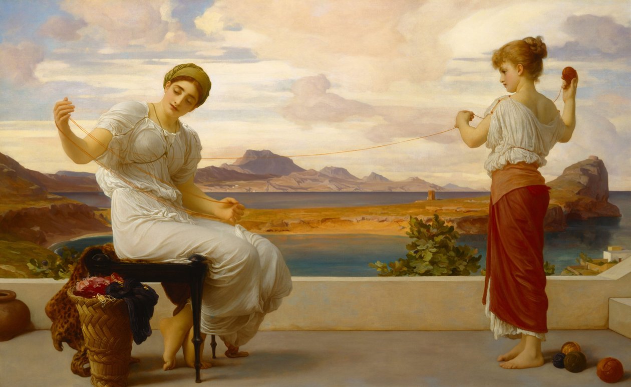 Het opwinden van de streng door Frederic Leighton