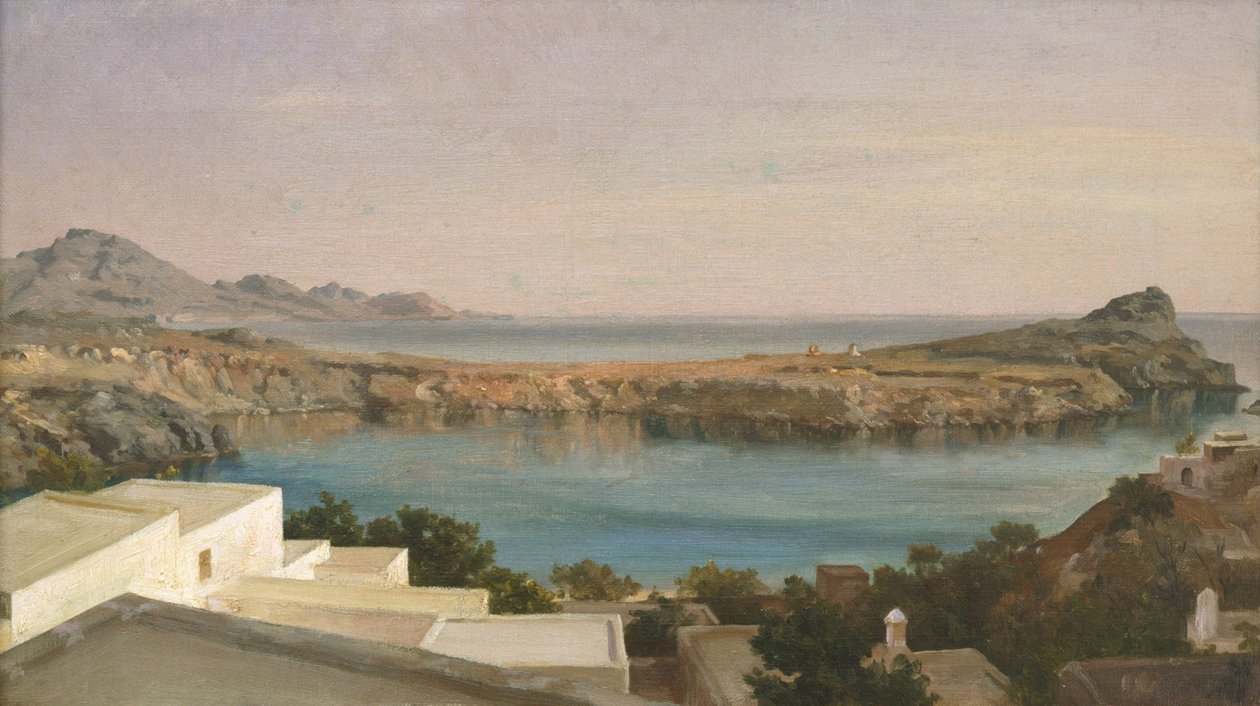 Lindos, Rhodos, ca. 1860-1870 door Frederic Leighton 1st Baron Leighton