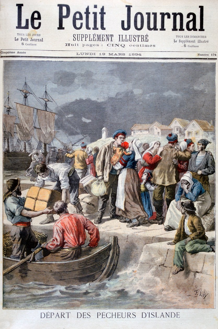 Vertrek van de IJslandse vissers door Frederic Lix