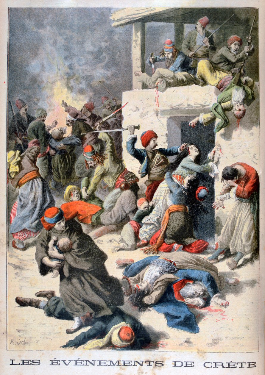 Gebeurtenissen op Kreta, 1896 door Frederic Lix