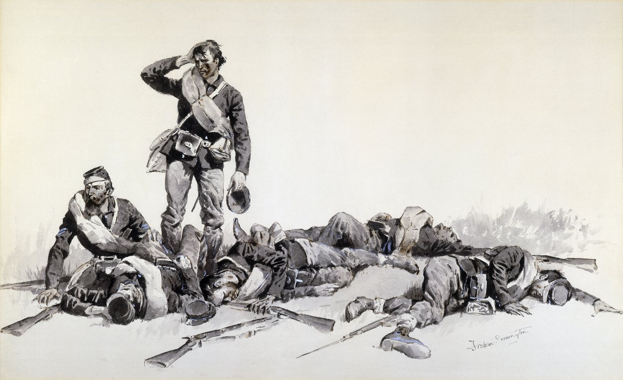 Na de Slag door Frederic Remington