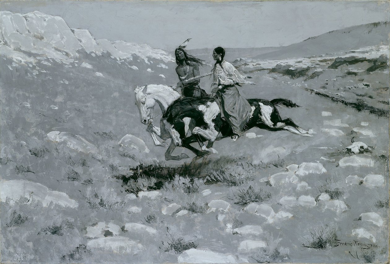 Ceremonie van het snelste paard door Frederic Remington