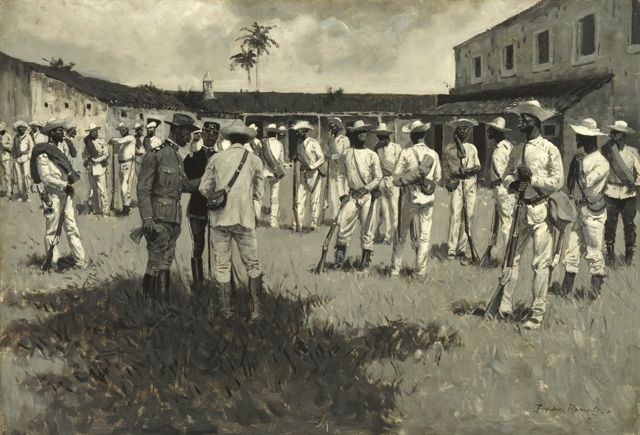 Het ontbinden van het leger van Gomez, 1899 door Frederic Remington