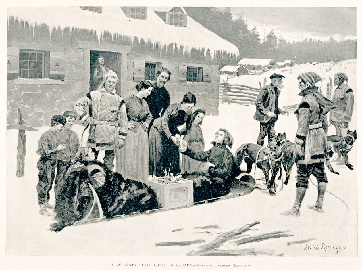 Hoe de Kerstman in Canada komt door Frederic Remington