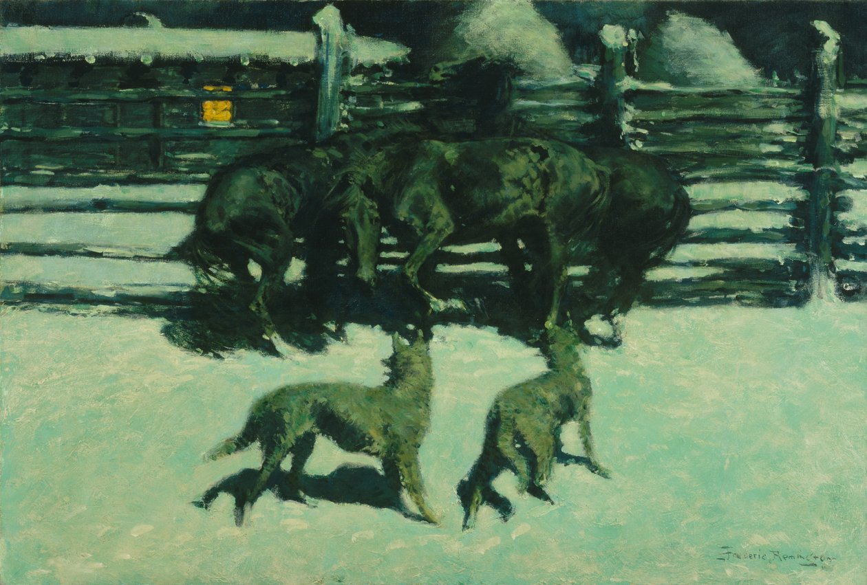 De roep om hulp door Frederic Remington