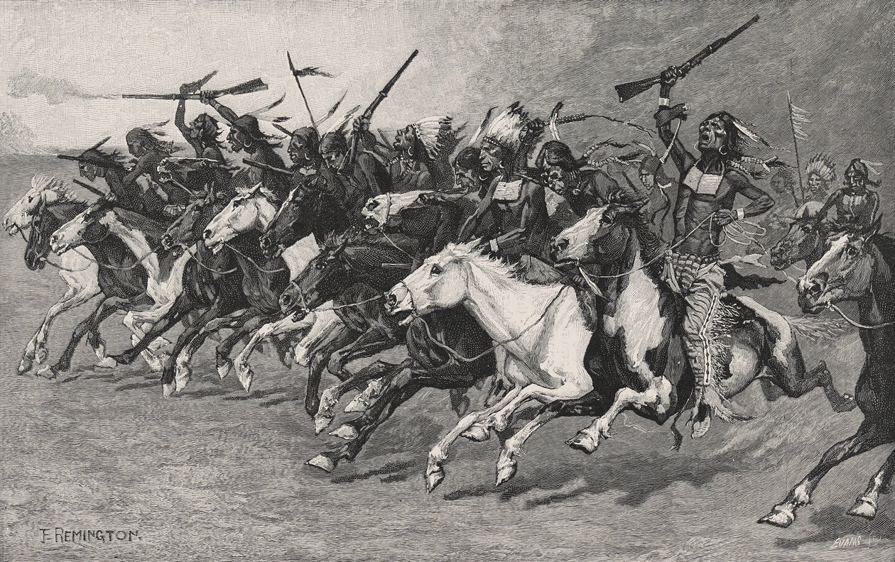 De Aanval op de Zon-Paal door Frederic Remington