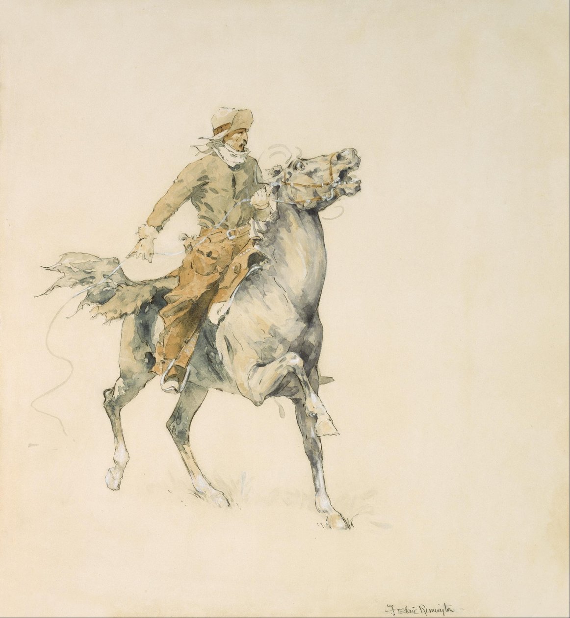 De cowboy door Frederic Remington