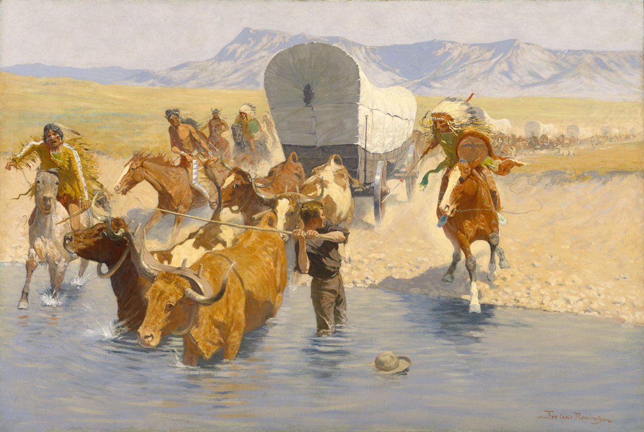 De emigranten, c.1904 door Frederic Remington