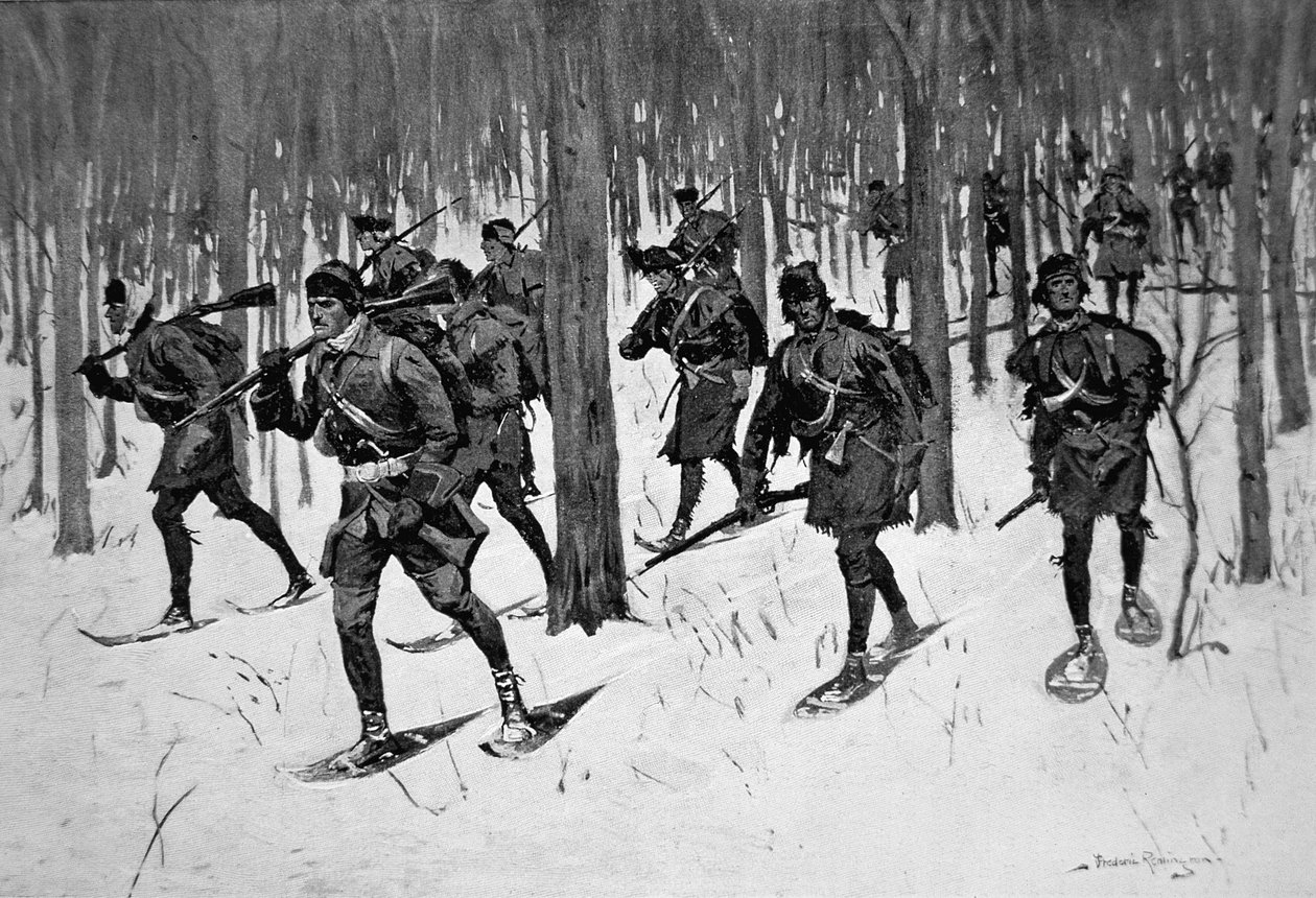 De Mars van Rogers Rangers door Frederic Remington
