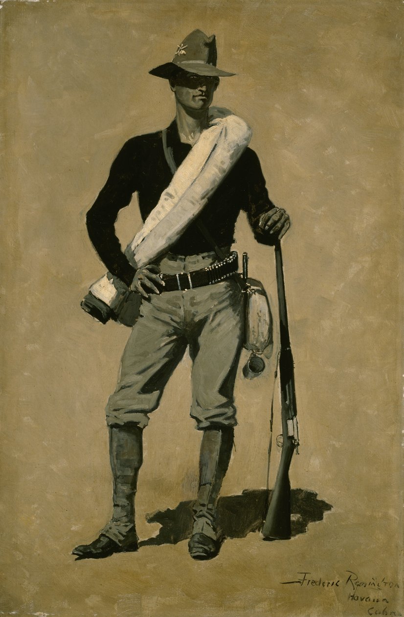 U. Amerikaanse soldaat, Spaans-Amerikaanse oorlog door Frederic Remington