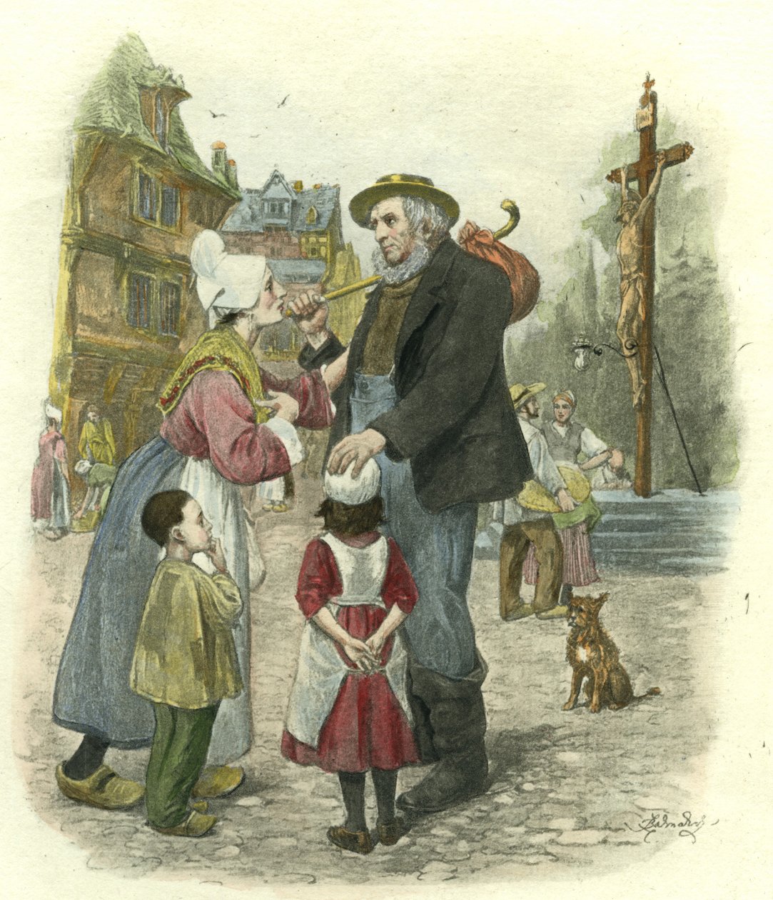 David Copperfield - Mr. Peggotty, De Zwerver door Frederick Barnard