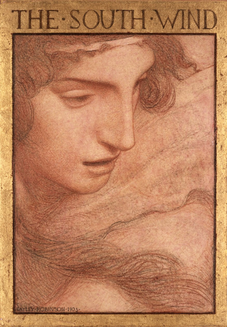 De Vier Winden - De Zuidwind, 1903 door Frederick Cayley Robinson