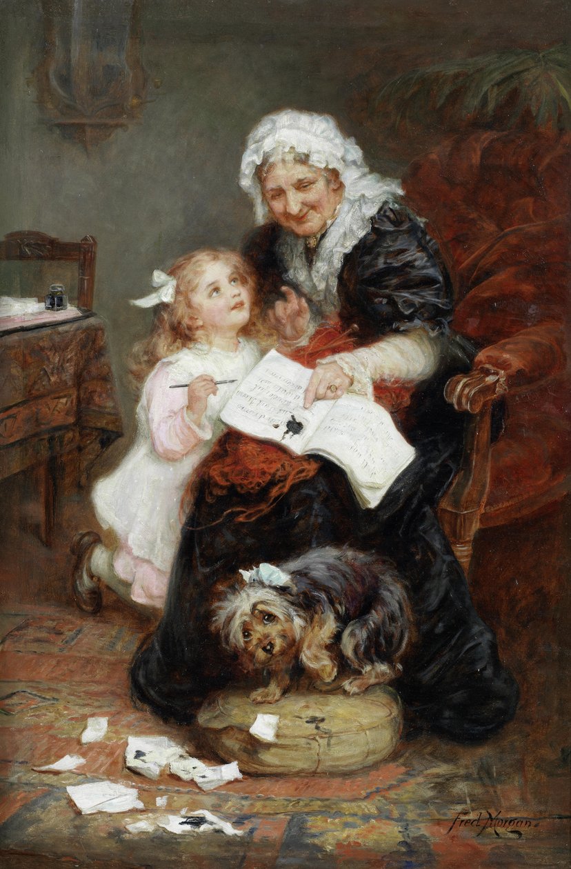De berouwvolle puppy door Frederick Morgan