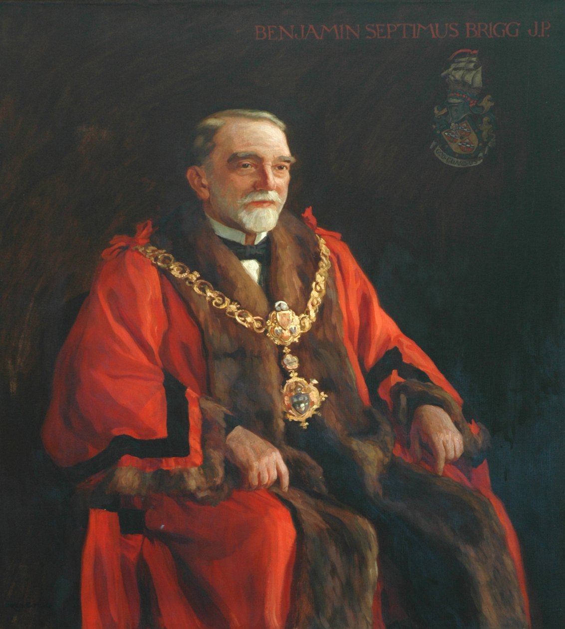Benjamin Septimus Brigg, Eerste Burgemeester van Keighley door Frederick Stead