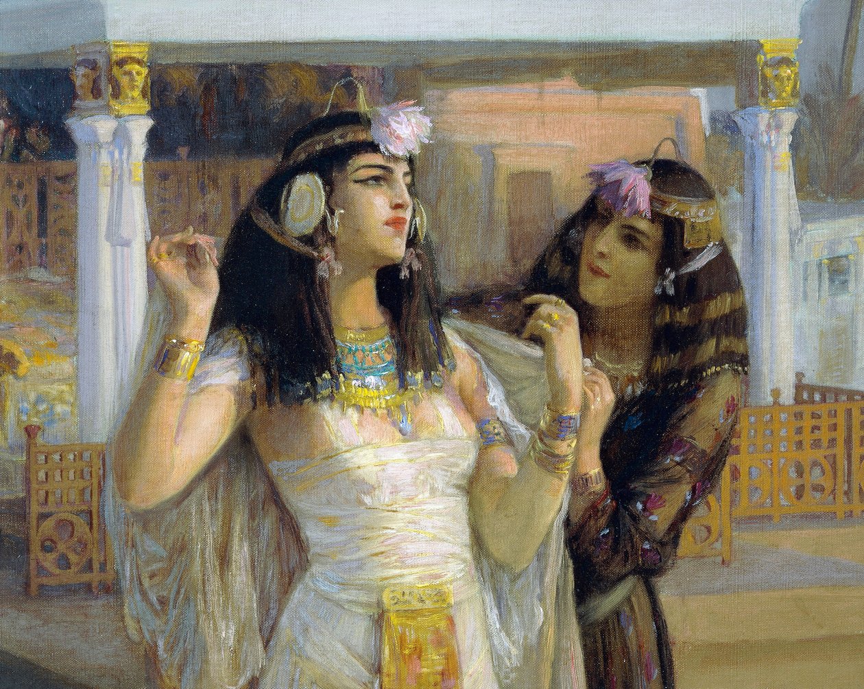 Cleopatra op de terrassen van Philae door Frederick Arthur Bridgman