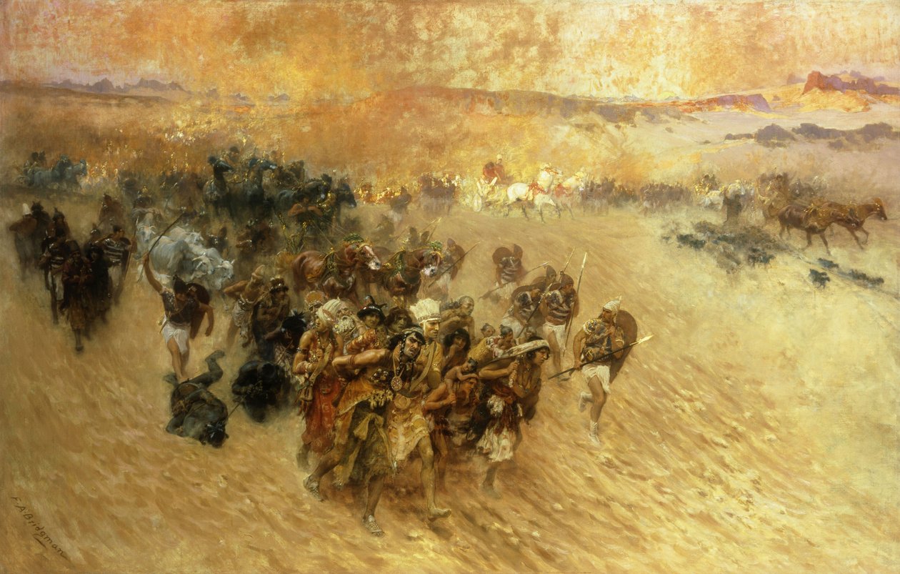 De gevangenen van de farao door Frederick Arthur Bridgman