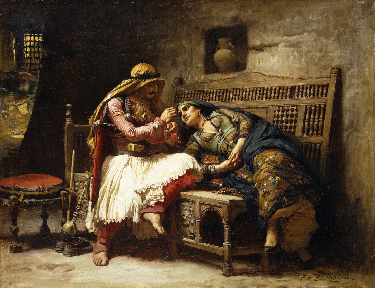 De Koningin van de Bandieten door Frederick Arthur Bridgman