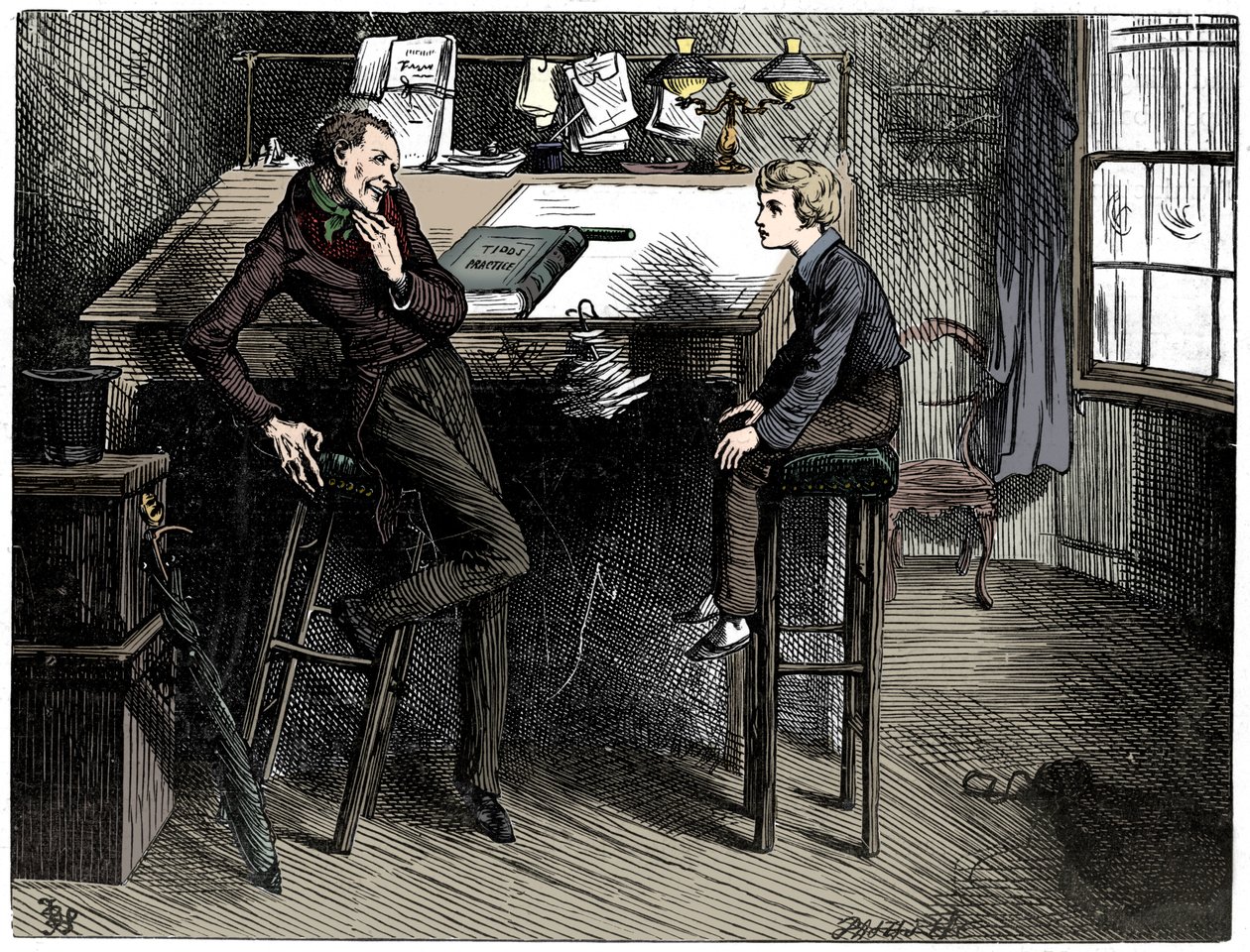 David Copperfield en Uriah Heep door Frederick Barnard