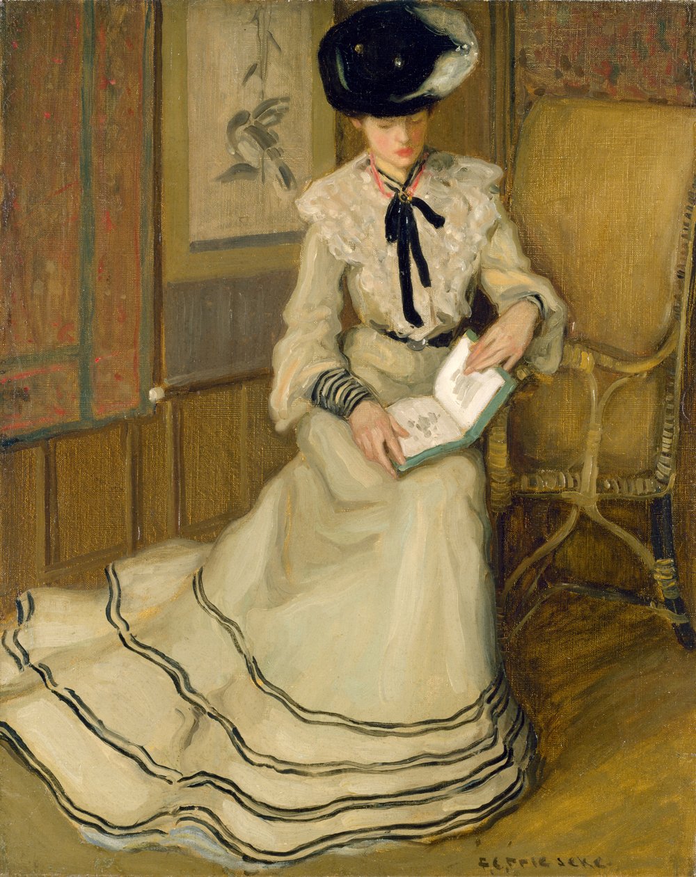 Meisje Lezend, c.1903-04 door Frederick Carl Frieseke