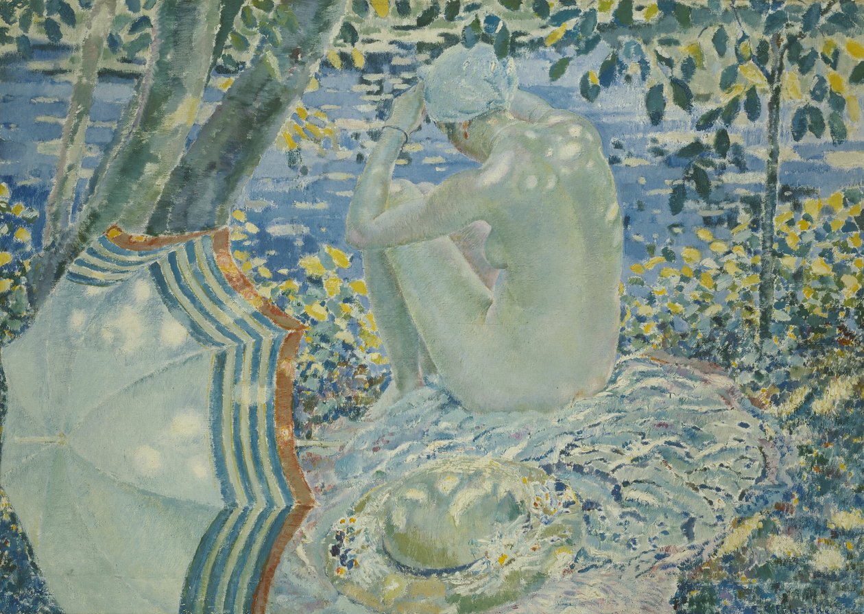 Op de bank door Frederick Carl Frieseke