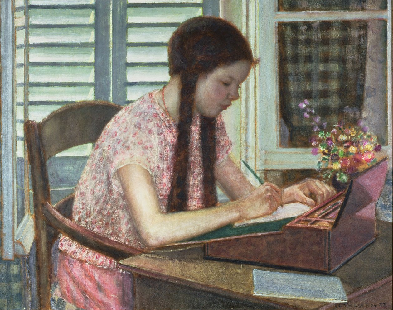 De dochter van de kunstenaar, 1927 door Frederick Carl Frieseke