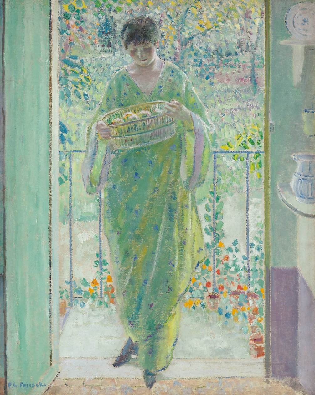 De keukendeur door Frederick Carl Frieseke