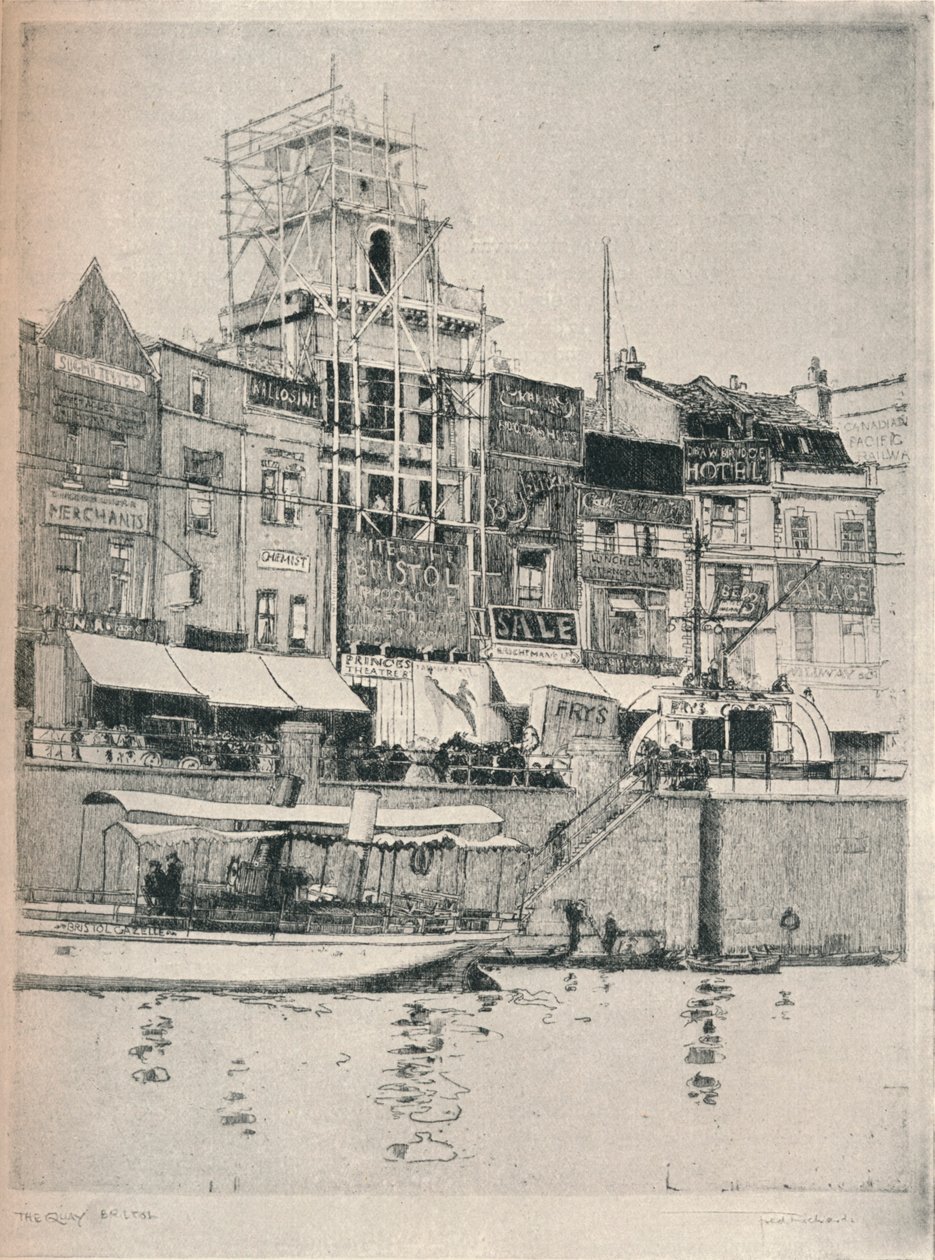 De Kade, Bristol, c. 1918 door Frederick Charles Richards