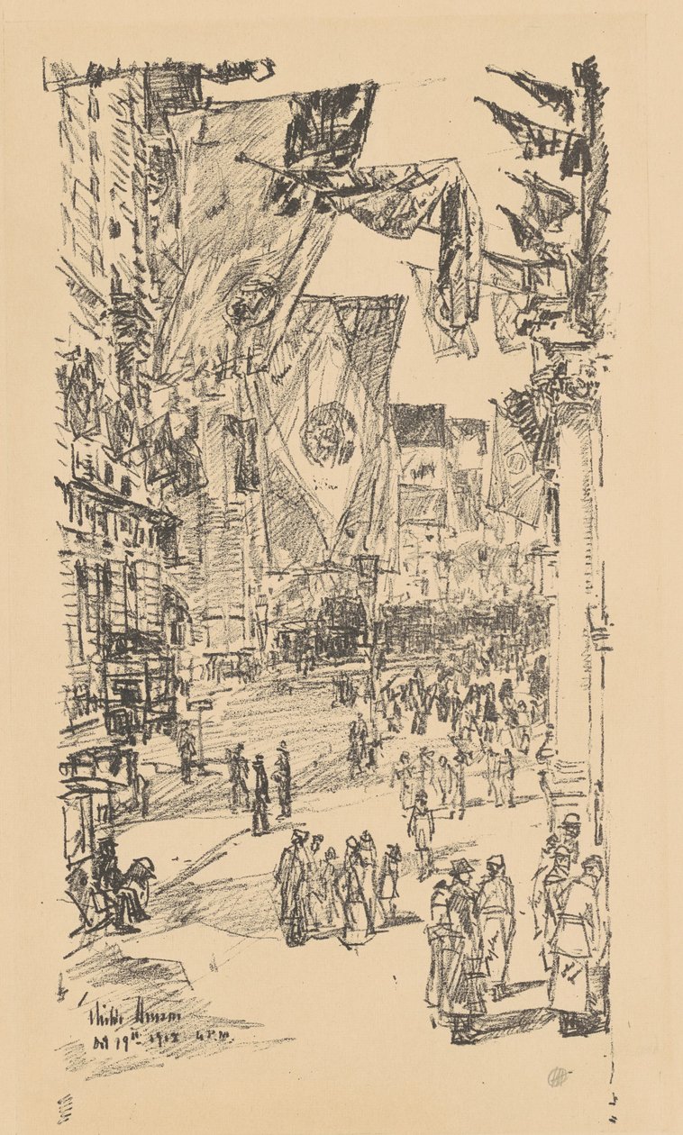 Avenue of the Allies, 1918 door Frederick Childe Hassam