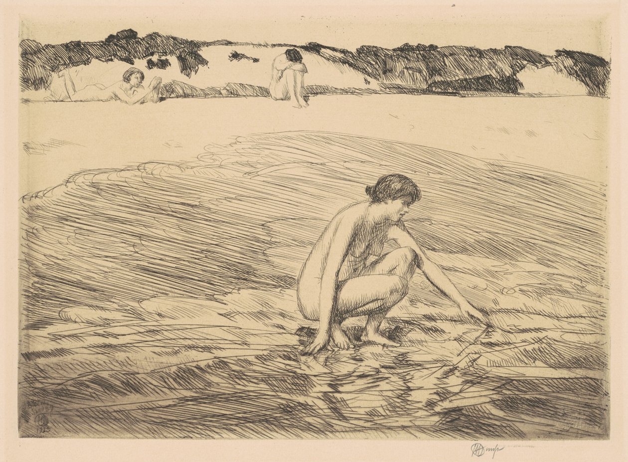 Hoogwater, Montauk, 1922 door Frederick Childe Hassam