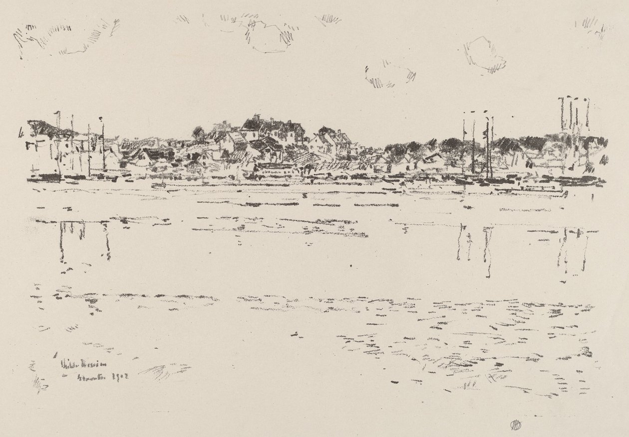 Binnenhaven, ca. 1918 door Frederick Childe Hassam