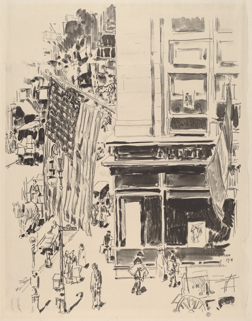 Lafayette Straat door Frederick Childe Hassam