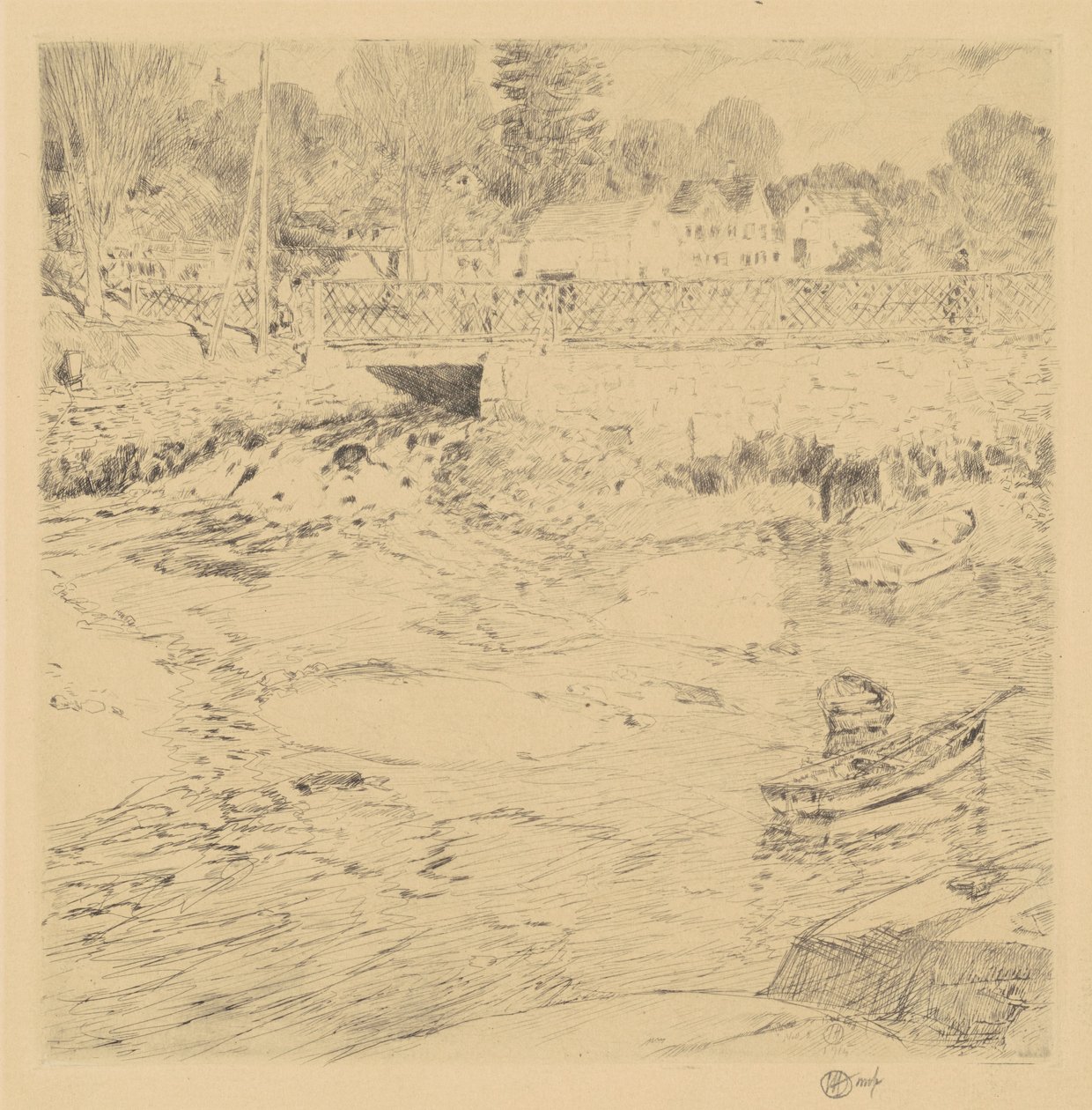 Oude kant, 1915 door Frederick Childe Hassam