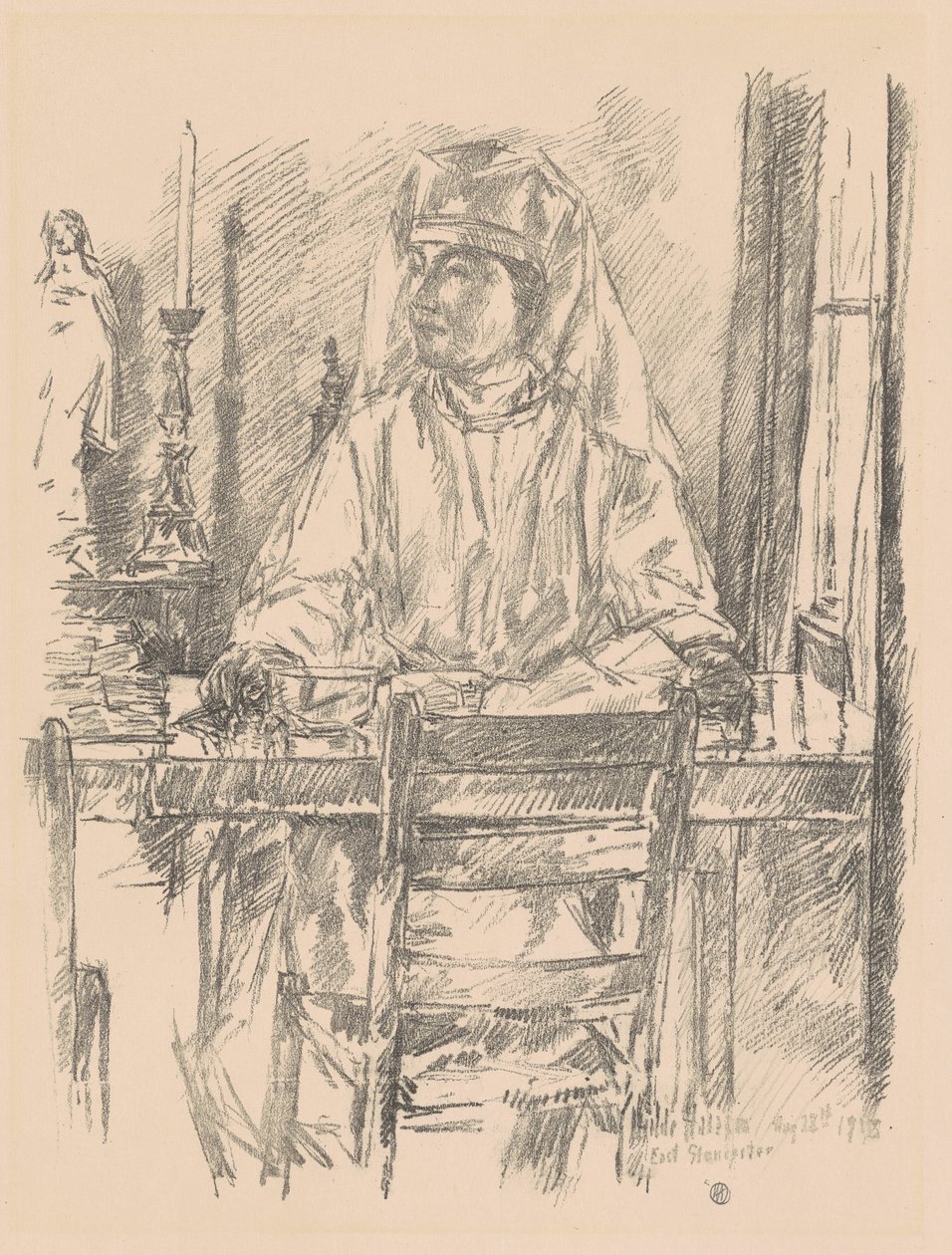 Rode Kruis Verpleegster, 1918 door Frederick Childe Hassam