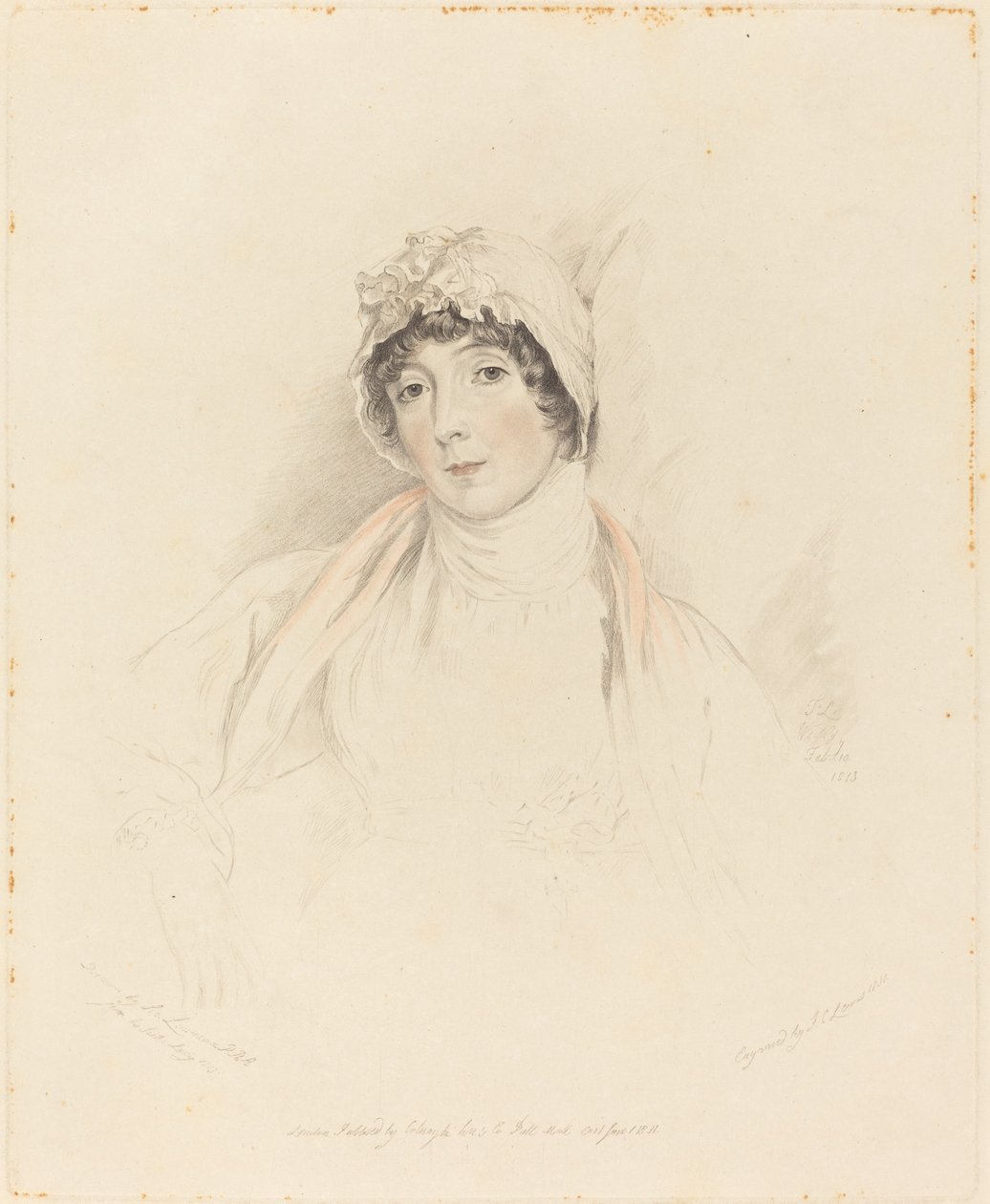 Lucy Lawrence door Frederick Christian Lewis I after Sir Thomas Lawrence