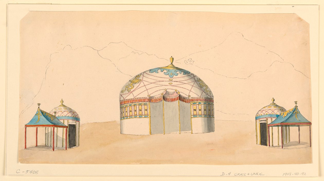 Ontwerpen voor Paviljoens door Frederick Crace