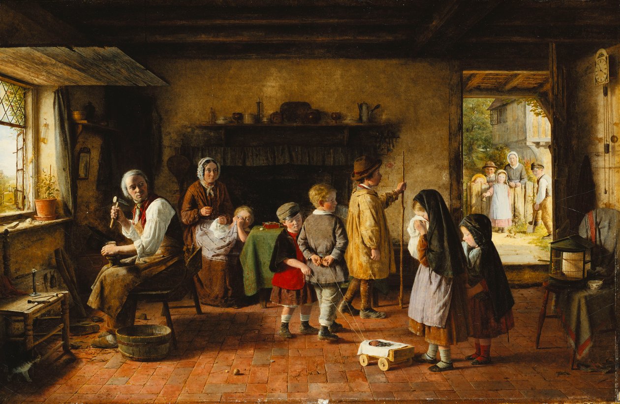 Vroeg verdriet, 1861 door Frederick Daniel Hardy