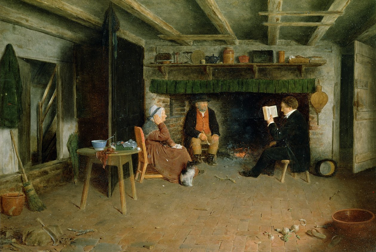 Het Bezoek van de Geestelijke door Frederick Daniel Hardy