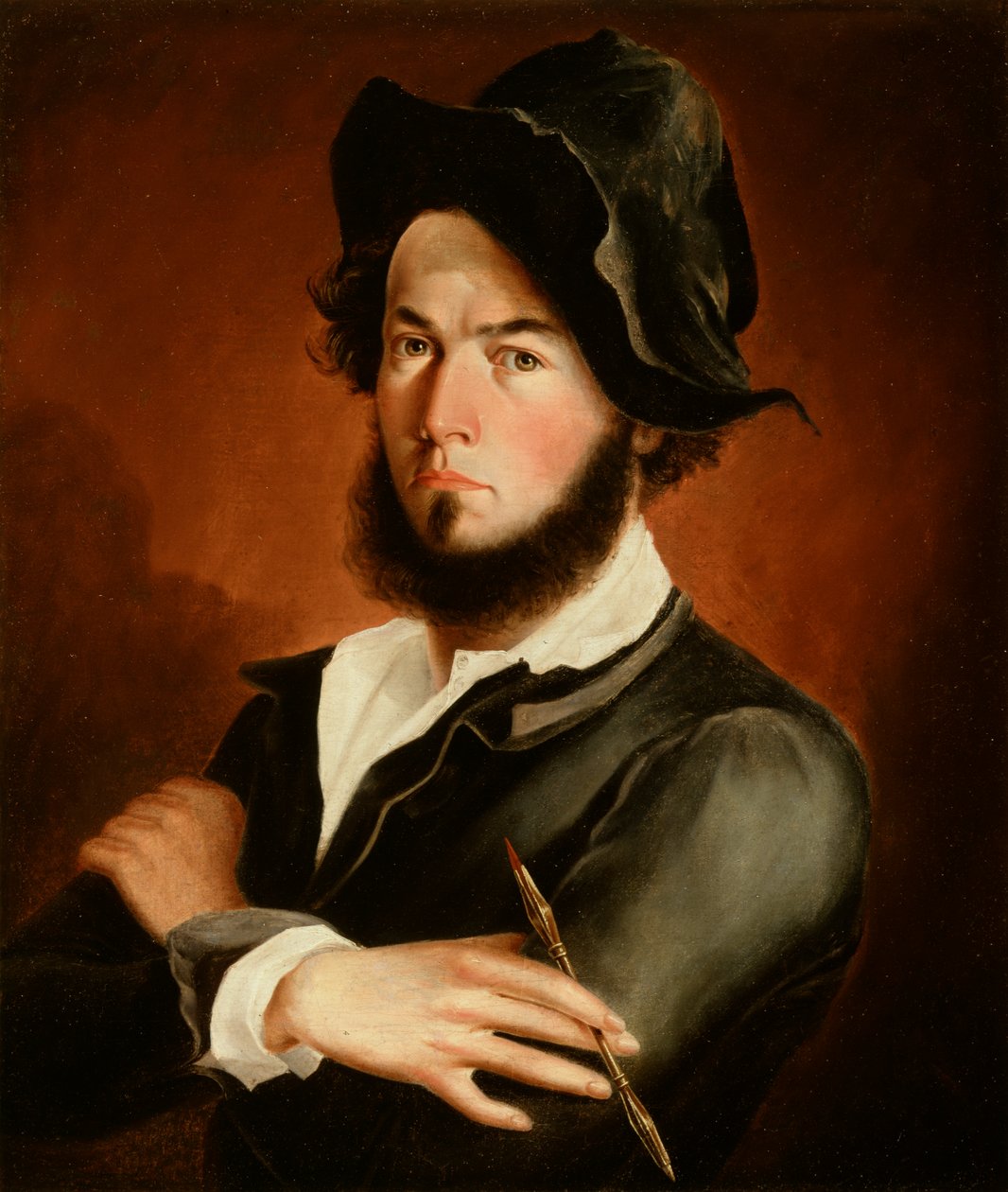 Zelfportret, 1845 door Frederick E. Cohen