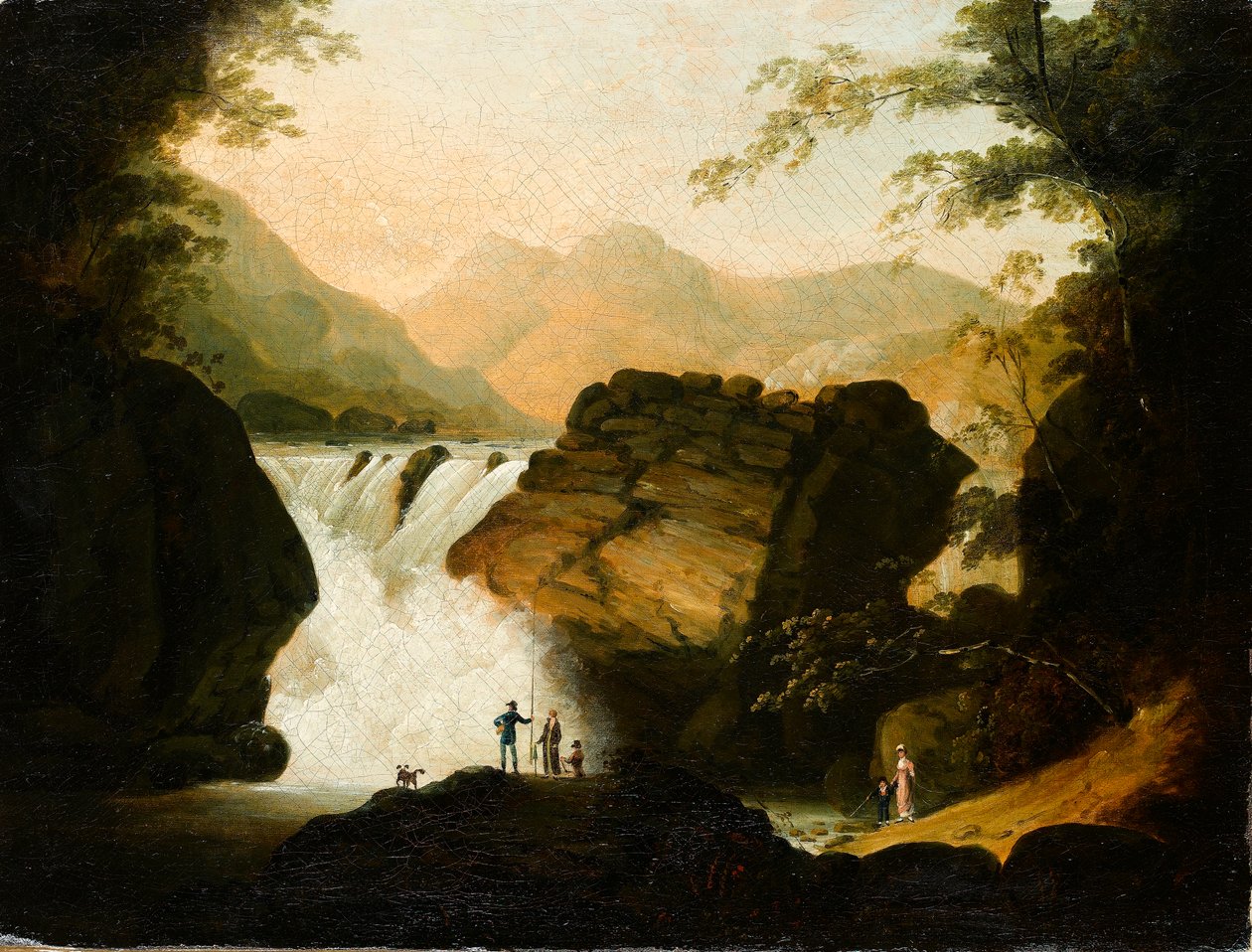 Bij de watervallen, 1805 door Frederick F. Fielding