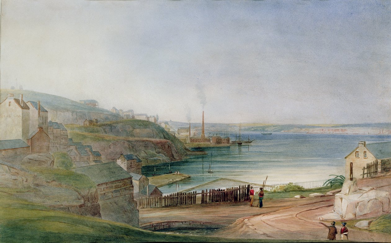 Darling Harbour vanaf Millers Point door Frederick Garling