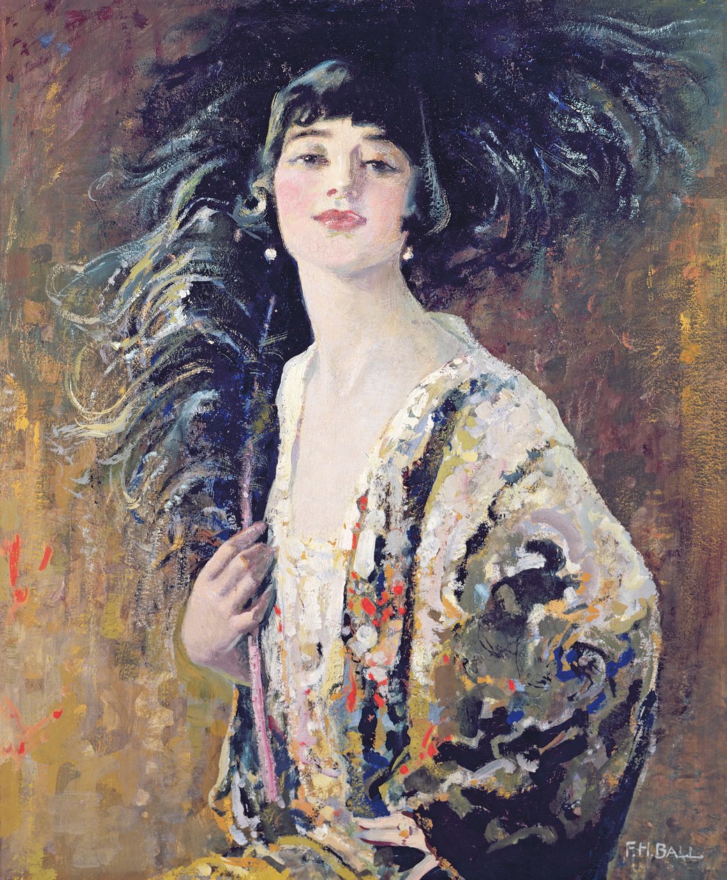 De Zwarte Waaier, 1929 door Frederick Hammersley Ball