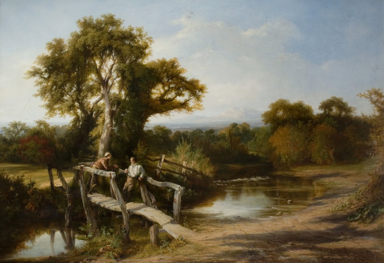 Worcestershire landschap in de herfst door Frederick Henry Henshaw