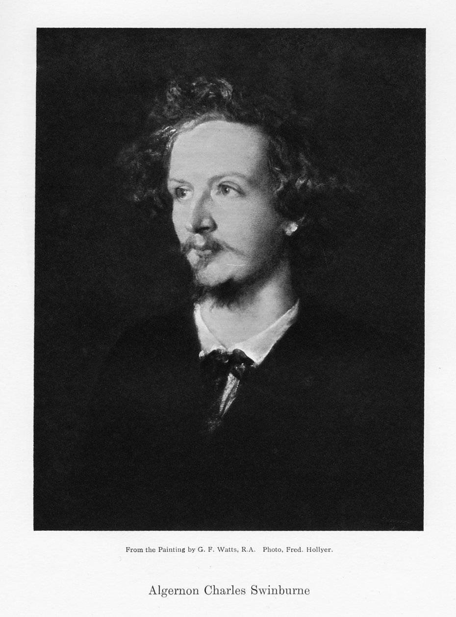 Algernon Charles Swinburne, Engelse dichter, ca. 1867 door Frederick Hollyer
