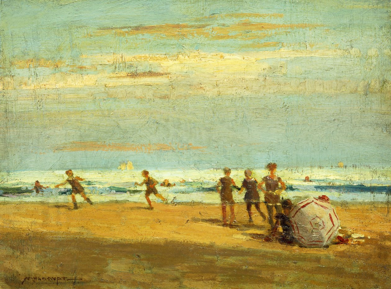 Aan Zee door Frederick John Mulhaupt