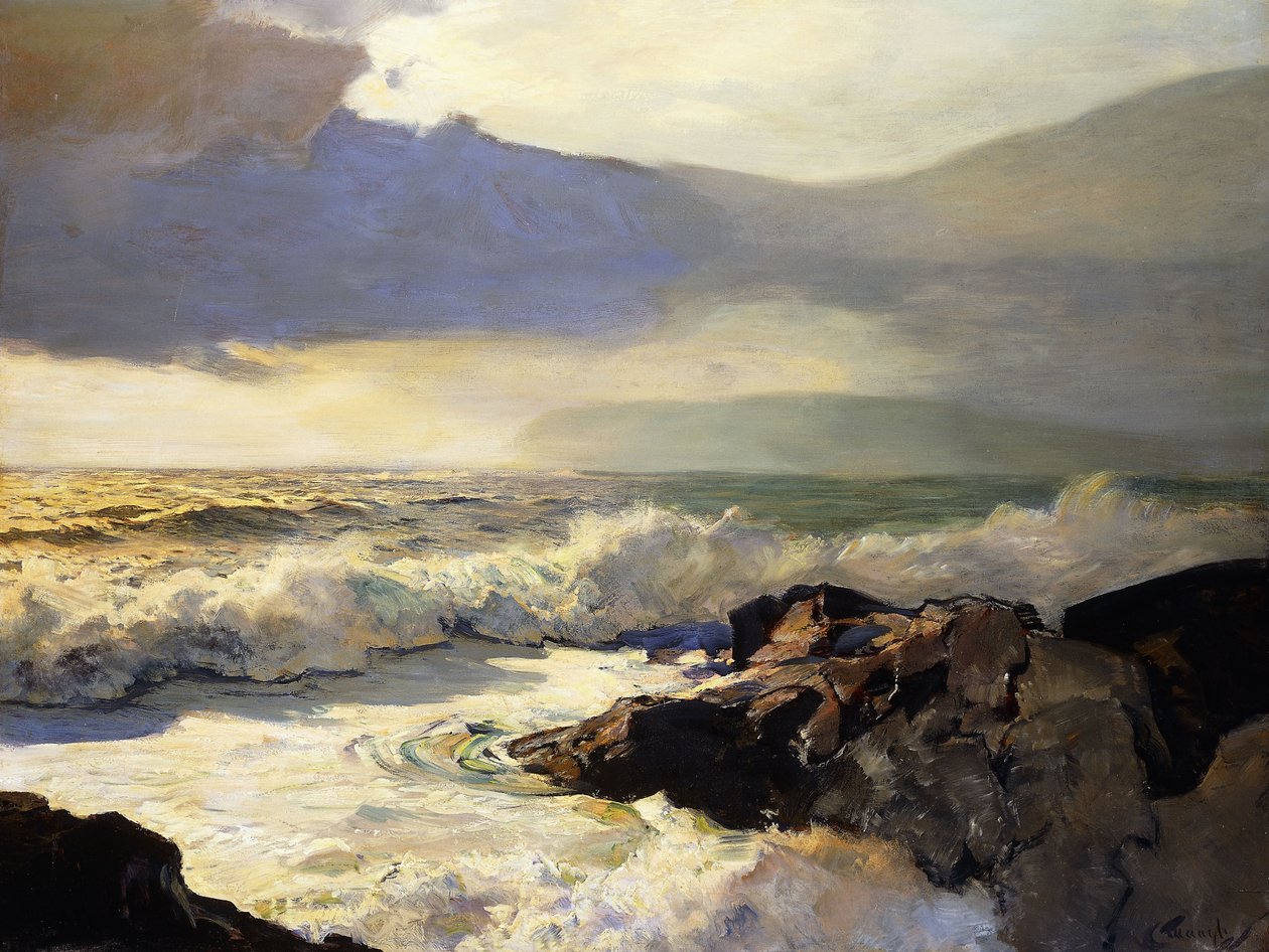 Regenwolken en Zee door Frederick Judd Waugh