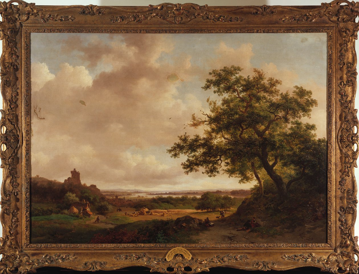 Uitzicht op de Maas, Nederland, 1859 door Frederick Marianus Kruseman